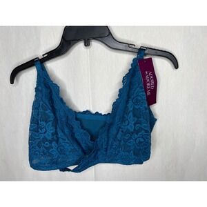 Adored by Adore Me Blythe Bralette‎ Lyons Blue Lace Wireless Bra 3X W040041